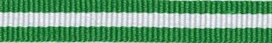 Groen-wit streep grosgrain/ribsband 10 mm (ca. 25 m) Groen-wit streep grosgrain/ribsband 10 mm (ca. 25 m)