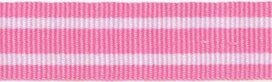 Roze-wit streepband 19 mm (ca. 45 m) Roze-wit streepband 19 mm (ca. 45 m)