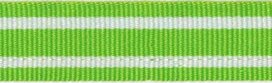 Gifgroen-wit streepband 19 mm (ca. 45 m) Gifgroen-wit streepband 19 mm (ca. 45 m)