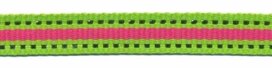 Gifgroen-zilver-fuchsia streep grosgrain/ribsband 10 mm (ca. 45 m) Gifgroen-zilver-fuchsia streep grosgrain/ribsband 10 mm (ca. 45 m)