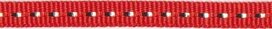 Rood band met zilverdraad 7 mm (ca. 25 m) Rood band met zilverdraad 7 mm (ca. 25 m)