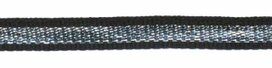 Zwart-zilver grosgrain/ribsband 7 mm (ca. 25 m) Zwart-zilver grosgrain/ribsband 7 mm (ca. 25 m)