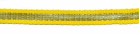 Geel-zilver grosgrain/ribsband 7 mm (ca. 25 m) Geel-zilver grosgrain/ribsband 7 mm (ca. 25 m)