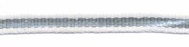 Wit-zilver grosgrain/ribsband 7 mm (ca. 25 m) Wit-zilver grosgrain/ribsband 7 mm (ca. 25 m)