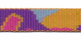 Tassenband 20 mm camouflageprint oranje/roze/paars dubbelzijdig (ca. 5 m) Tassenband 20 mm camouflageprint oranje/roze/paars dubbelzijdig (ca. 5 m)