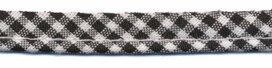 Zwart-wit geruit piping-/paspelband STANDAARD - 2 mm koord (ca. 10 meter) Zwart-wit geruit piping-/paspelband STANDAARD - 2 mm koord (ca. 10 meter)