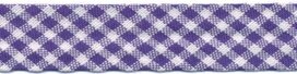 Kobalt blauw-wit geruit biaisband 13 mm (ca. 10 meter) Kobalt blauw-wit geruit biaisband 13 mm (ca. 10 meter)
