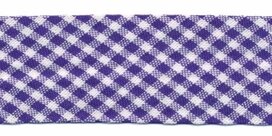 Kobalt blauw-wit geruit biaisband 25 mm (ca. 10 meter) Kobalt blauw-wit geruit biaisband 25 mm (ca. 10 meter)