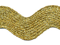 Goudkleurig zig-zag band 25 mm (ca. 16 meter) Goudkleurig zig-zag band 25 mm (ca. 16 meter)