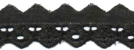Broderie zwart 25 mm (ca. 13,5 m) Broderie zwart 25 mm (ca. 13,5 m)