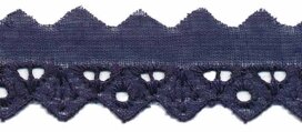 Broderie donker blauw 25 mm (ca. 13,5 m) Broderie donker blauw 25 mm (ca. 13,5 m)