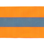 Fluoriserend oranje band met reflectiestreep 50 mm (ca. 10 meter) Fluoriserend oranje band met reflectiestreep 50 mm (ca. 10 meter)