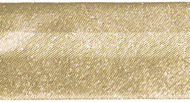 Goudkleurig gevouwen biaisband 25 mm (ca. 10 meter) Goudkleurig gevouwen biaisband 25 mm (ca. 10 meter)