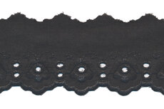 Broderie zwart 100% KATOEN 50 mm #1303 (ca. 13,5 m) Broderie zwart 100% KATOEN 50 mm #1303 (ca. 13,5 m)