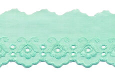 Broderie mintgroen 100% KATOEN 50 mm #1303 (ca. 13,5 m) Broderie mintgroen 100% KATOEN 50 mm #1303 (ca. 13,5 m)
