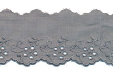 Broderie grijs 100% KATOEN 50 mm #1302 (ca. 13,5 m) Broderie grijs 100% KATOEN 50 mm #1302 (ca. 13,5 m)