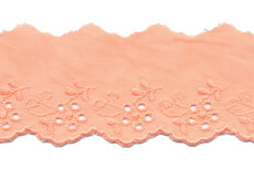 Broderie zalmroze 100% KATOEN 50 mm #1302 (ca. 13,5 m) Broderie zalmroze 100% KATOEN 50 mm #1302 (ca. 13,5 m)