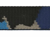 Tassenband 30 mm camouflageprint zwart/blauw/zand dubbelzijdig (ca. 5 m) Tassenband 30 mm camouflageprint zwart/blauw/zand dubbelzijdig (ca. 5 m)