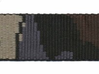 Tassenband 30 mm camouflageprint zwart/grijs/bruin/zand dubbelzijdig (ca. 5 m) Tassenband 30 mm camouflageprint zwart/grijs/bruin/zand dubbelzijdig (ca. 5 m)