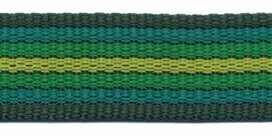 Tassenband 25 mm streep donker groen/grasgroen/geel EXTRA STEVIG (ca. 5 m) Tassenband 25 mm streep donker groen/grasgroen/geel EXTRA STEVIG (ca. 5 m)