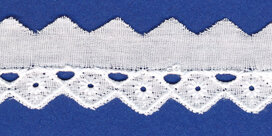 Broderie wit 25 mm (ca. 13,5 m) Broderie wit 25 mm (ca. 13,5 m)