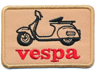 Patch VESPA rechthoek beige/zwart/rood (5 stuks) Patch VESPA rechthoek beige/zwart/rood (5 stuks)