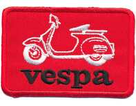 Patch VESPA rechthoek rood/wit/zwart (5 stuks) Patch VESPA rechthoek rood/wit/zwart (5 stuks)