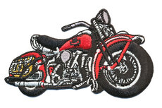 Opstrijkbare applicatie chopper rood (5 stuks) Opstrijkbare applicatie chopper rood (5 stuks)