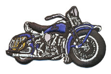 Opstrijkbare applicatie chopper blauw (5 stuks) Opstrijkbare applicatie chopper blauw (5 stuks)