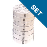 SET Maatlabels wit - XS t/m 3XL (7 x 300 stuks) SET Maatlabels wit - XS t/m 3XL (7 x 300 stuks)