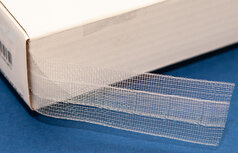 Gordijn plooiband polyester transparant 25 mm (doos 100 meter) Gordijn plooiband polyester transparant 25 mm (doos 100 meter)