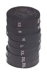 Maatlabels zwart - maat XS (ca. 300 stuks) Maatlabels zwart - maat XS (ca. 300 stuks)