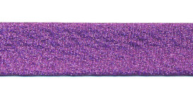 Paars gevouwen lurex biaisband 18 mm (ca. 25 meter) Paars gevouwen lurex biaisband 18 mm (ca. 25 meter)