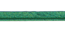 Groen lurex piping-/paspelband met 2 mm koordje (ca. 25 meter) Groen lurex piping-/paspelband met 2 mm koordje (ca. 25 meter)