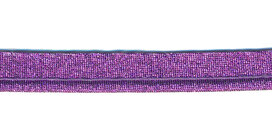Paars lurex piping-/paspelband met 2 mm koordje (ca. 25 meter) Paars lurex piping-/paspelband met 2 mm koordje (ca. 25 meter)