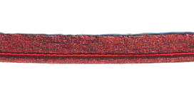 Rood lurex piping-/paspelband met 2 mm koordje (ca. 25 meter) Rood lurex piping-/paspelband met 2 mm koordje (ca. 25 meter)
