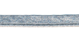 Zilver lurex piping-/paspelband met 2 mm koordje (ca. 25 meter) Zilver lurex piping-/paspelband met 2 mm koordje (ca. 25 meter)