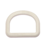 D-ring hoog rond wit kunststof 25 mm (10 stuks) D-ring hoog rond wit kunststof 25 mm (10 stuks)