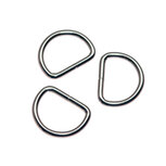 Metalen D-ring zilverkleurig gelast 20 x 3,0 mm (1 stuk) Metalen D-ring zilverkleurig gelast 20 x 3,0 mm (1 stuk)