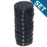SET Maatlabels zwart - maat 44 t/m maat 92 (9 x 300 stuks) SET Maatlabels zwart - maat 44 t/m maat 92 (9 x 300 stuks)