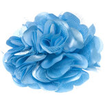 Bloem XL stof mix aqua ca. 8 cm (5 stuks) Bloem XL stof mix aqua ca. 8 cm (5 stuks)