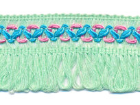Ibiza franjeband mintgroen ca. 37 mm (ca. 5 meter) Ibiza franjeband mintgroen ca. 37 mm (ca. 5 meter)