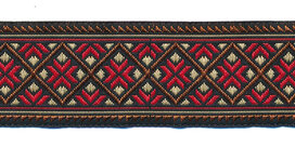 Sierband ruit/wieber bruin-rood-zand 25 mm (ca. 22 m) Sierband ruit/wieber bruin-rood-zand 25 mm (ca. 22 m)