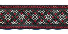 Sierband ruit/wieber legergroen-rood-grijs 25 mm (ca. 22 m) Sierband ruit/wieber legergroen-rood-grijs 25 mm (ca. 22 m)