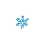 Applicatie bloem licht blauw satijn effen mini 18 mm (ca. 100 stuks) Applicatie bloem licht blauw satijn effen mini 18 mm (ca. 100 stuks)