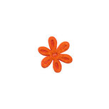 Applicatie bloem oranje satijn effen mini 18 mm (ca. 100 stuks) Applicatie bloem oranje satijn effen mini 18 mm (ca. 100 stuks)