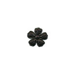 Applicatie bloem zwart satijn effen mini 15 mm (ca. 100 stuks) Applicatie bloem zwart satijn effen mini 15 mm (ca. 100 stuks)