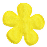 Applicatie bloem geel satijn effen groot 47 mm (ca. 100 stuks) Applicatie bloem geel satijn effen groot 47 mm (ca. 100 stuks)