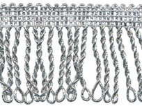 Franjeband gedraaid zilver lurex ca. 50 mm (ca. 5 meter) Franjeband gedraaid zilver lurex ca. 50 mm (ca. 5 meter)