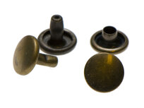 Holniet bronskleurig staal 9 mm met dubbele kop (ca. 1000 sets) Holniet bronskleurig staal 9 mm met dubbele kop (ca. 1000 sets)
